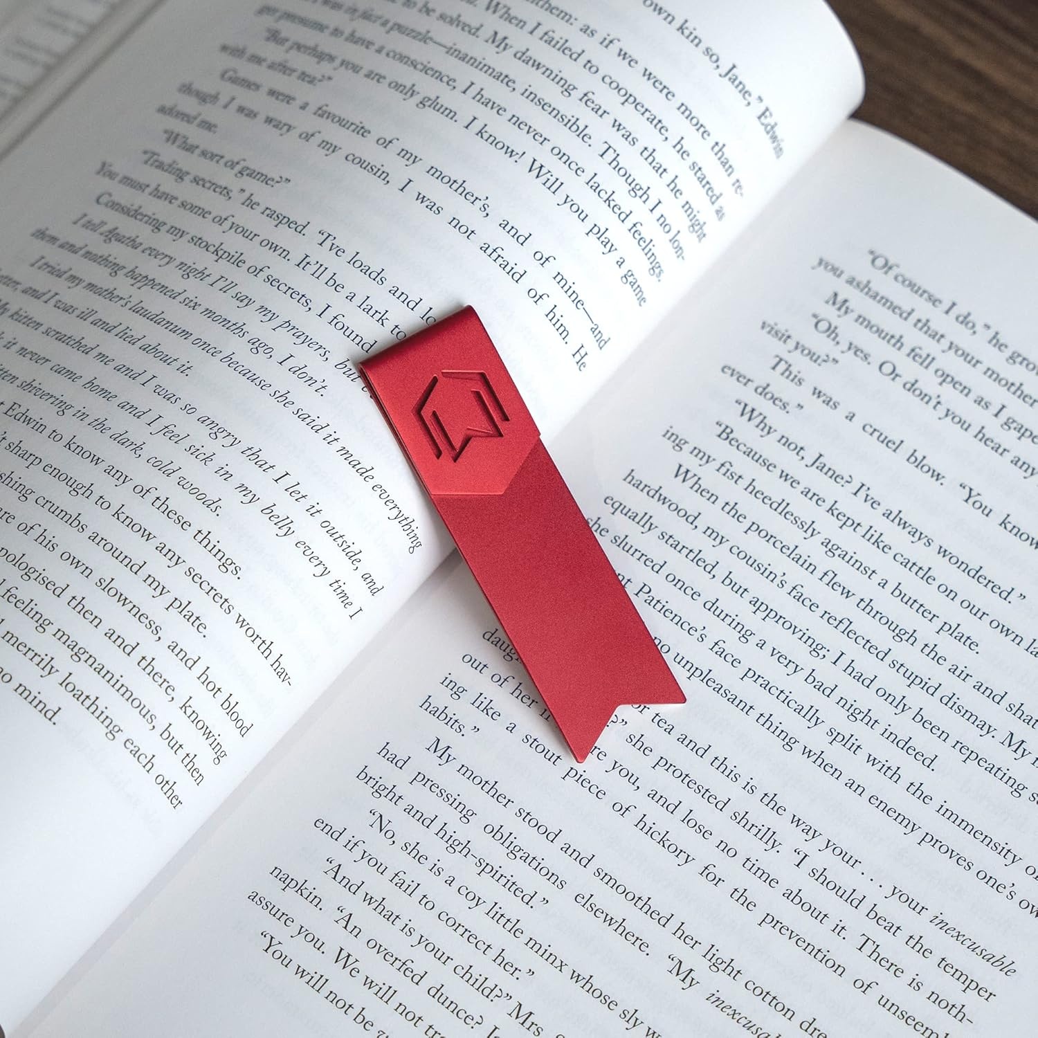 image:imageCJ Tech Metal Bookmark Stylish Bookmarks Teacher Valentine Gift Unique Gift for Women Men Readers LightampDurable Reward Bookmark with ANODIZING Technology SuperGrip UShape DesignRed