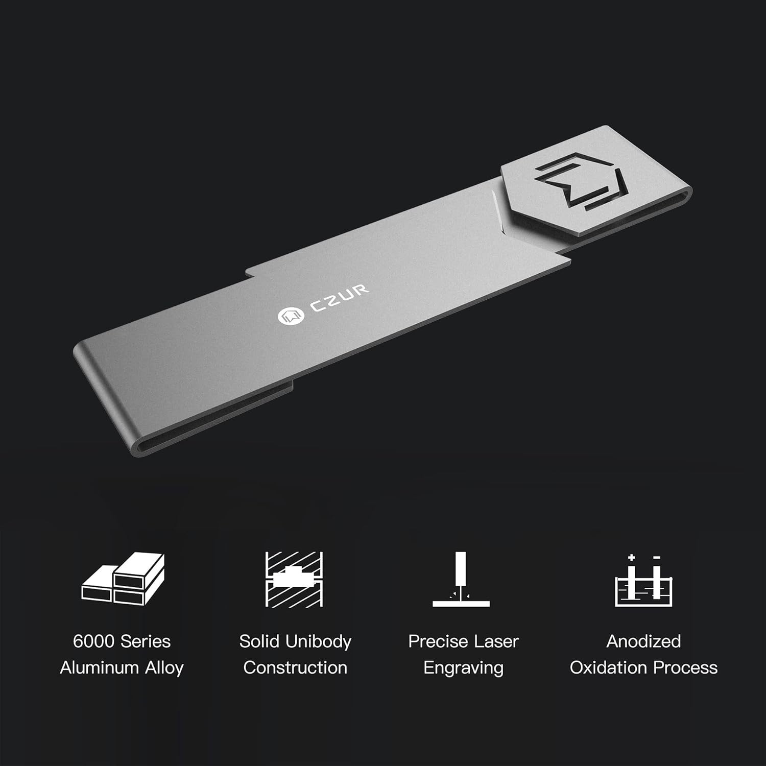 image:imageCJ Tech Metal Bookmark Stylish Bookmarks Teacher Valentine Gift Unique Gift for Women Men Readers LightampDurable Reward Bookmark with ANODIZING Technology SuperGrip UShape DesignBlack
