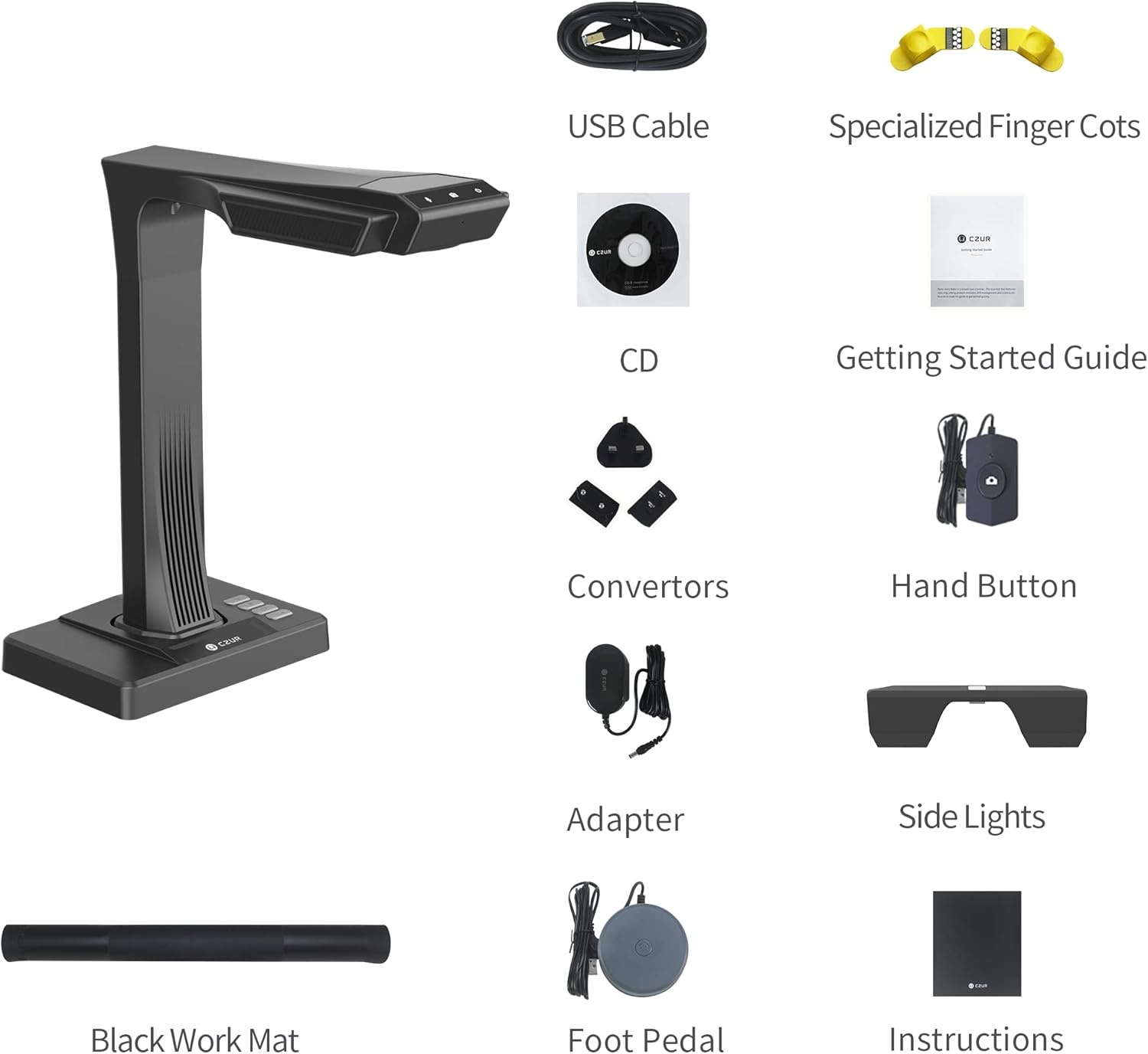 image:imageCZUR ET18 Pro Professional Document Scanner 2nd Gen AutoFlatten amp Deskew Tech 18MP HD Camera Capture A3 186 Languages OCR Convert to PDFSearchable PDFWordTiffExcel Run On Windows amp MacOSET24 Pro