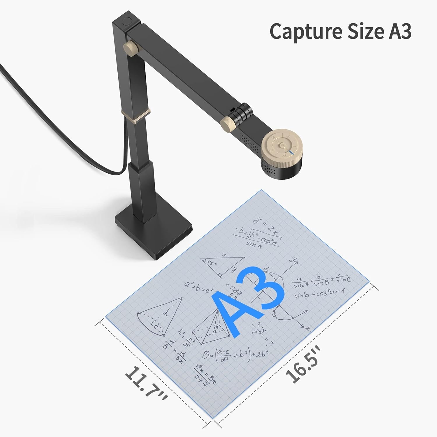 image:imageCZUR Fancy S Pro 12MP USB Document Camera for Teacher 4K Webcam with Microphone and LED Light Up to 60fps Auto Focus for Remote Teaching Live Streaming Web Conference for Mac and WindowsFancy Pro