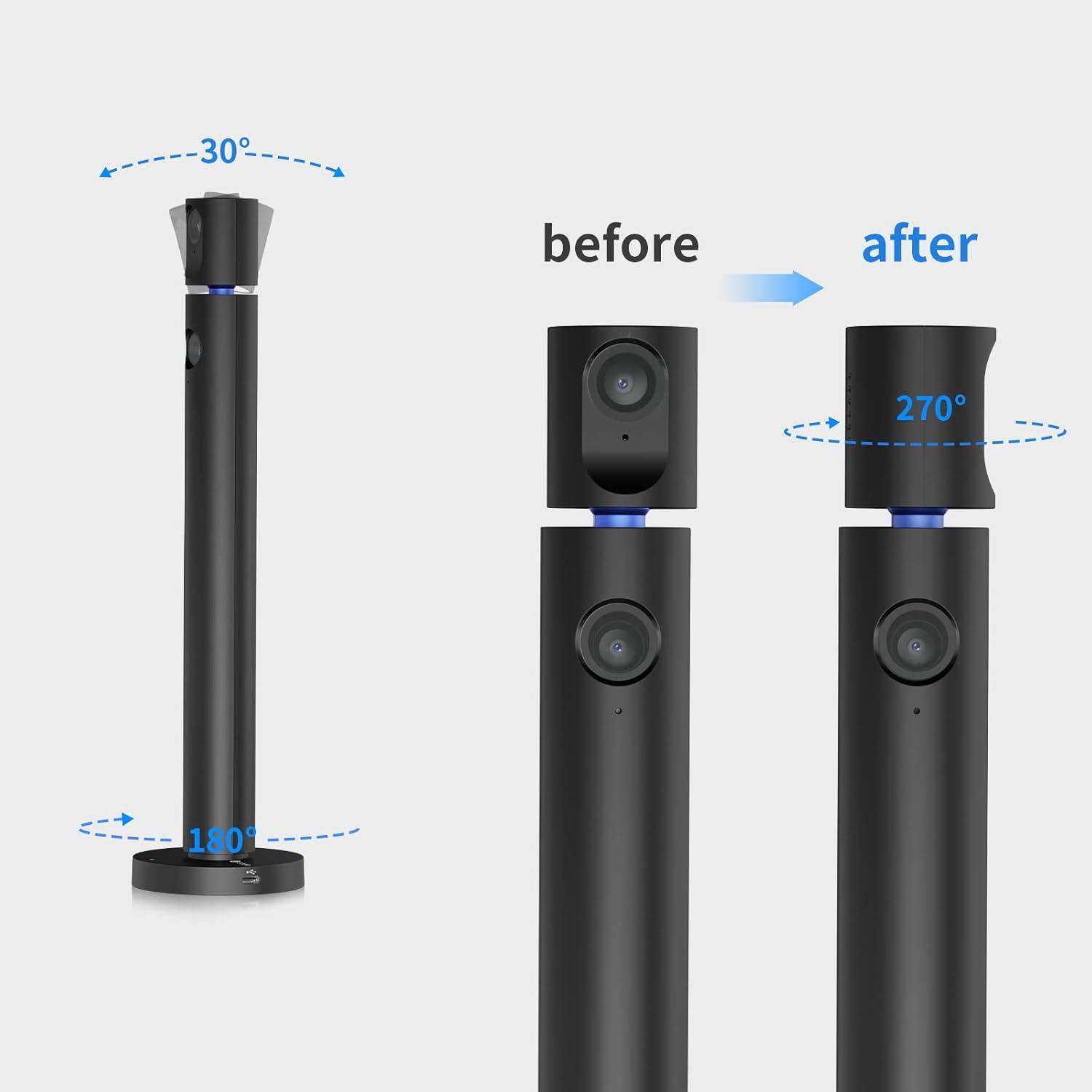 image:imageCZUR Halo Streaming Dual Webcam Professional USB Web Camera 1080P with Microphone 90 View Computer Camera Plug amp Play Compatible with WindowsMac for TikTokYouTubeYahoo MessengerM