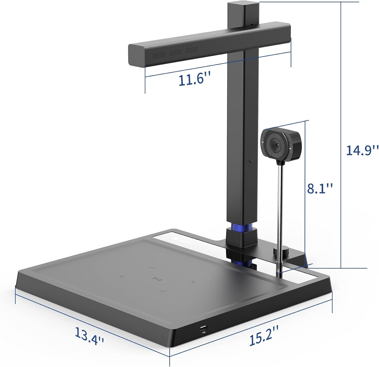 image:imageCZUR Shine 500 Surface Pro AC Document Scanner 5MP Document Camera 2MP Webcam Working Surface A4 Document Scanner for ComputerLaptop 180 Languages OCR Fast Scan 1sPage for PCMac