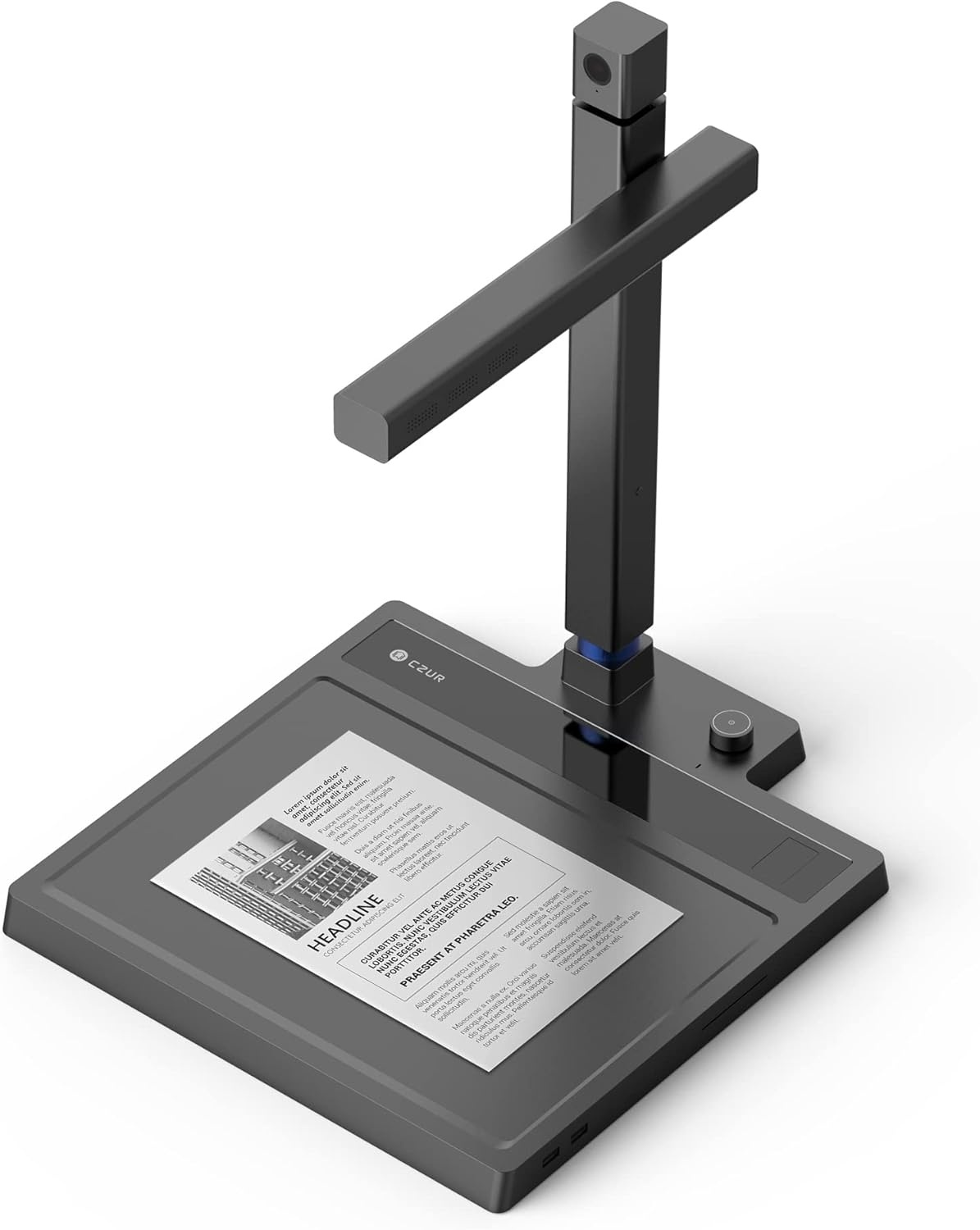 image:imageCZUR Shine 500 Surface Pro DC Document Scanner 5MP Document Camera 2MP Webcam Working Surface A4 Scanner for ComputerLaptop 180 Languages OCR Fast Scan 1sPage for PCMac