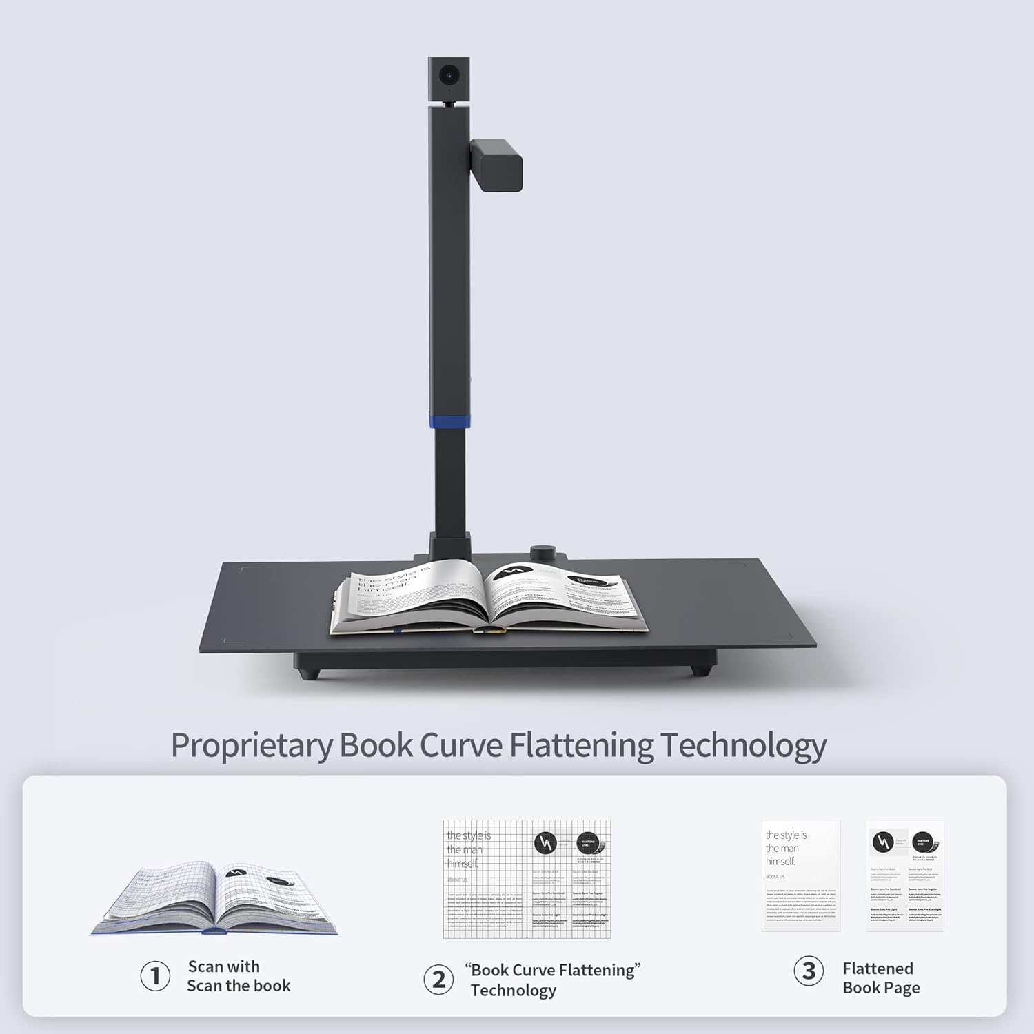 image:imageCZUR Shine Surface Pro Professional Document Scanner 16MP Document Camera 2MP Webcam Working Surface A3 Book Scanner for ComputerLaptop 180 Languages OCR Fast Scan 1sPage for PCMacShine Surface Pro
