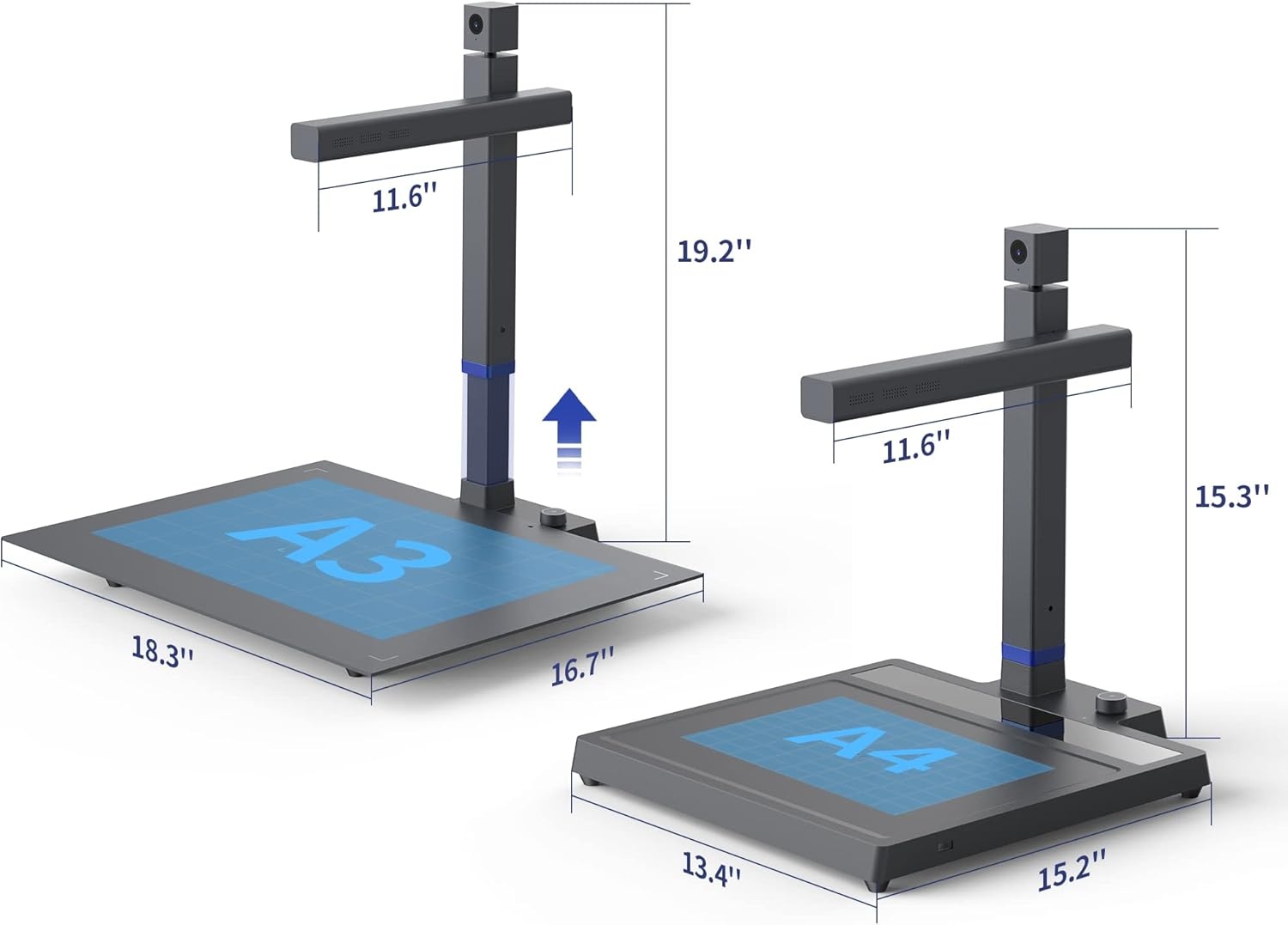 image:imageCZUR Shine Surface Pro Professional Document Scanner 16MP Document Camera 2MP Webcam Working Surface A3 Book Scanner for ComputerLaptop 180 Languages OCR Fast Scan 1sPage for PCMacShine Surface Pro