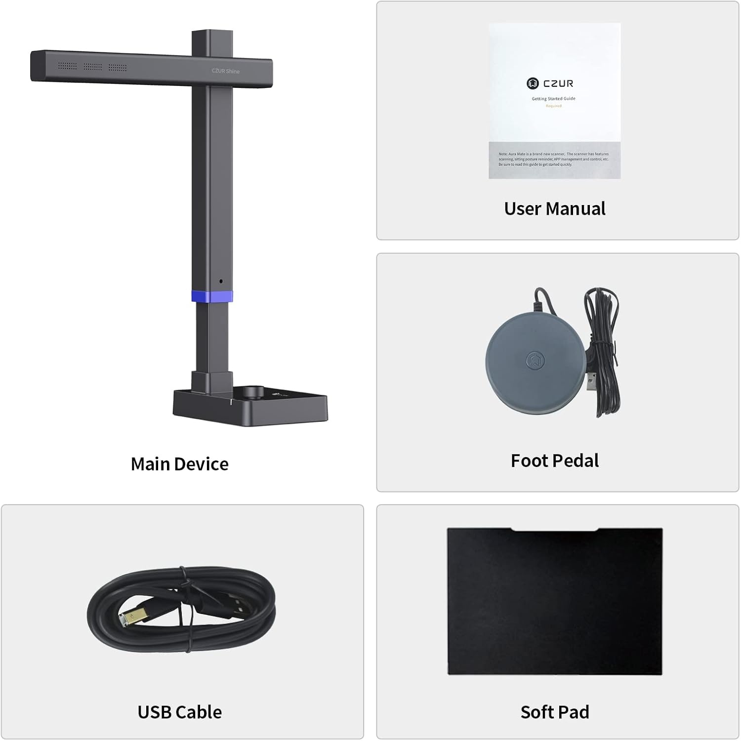 image:imageCZUR Shine Ultra Pro 24MP Document Scanner USB Book Scanner Portable Document Camera A3 Large Format Book Scanner Adjustable Height Max DPI 440 for Windows amp MacShine Ultra Pro