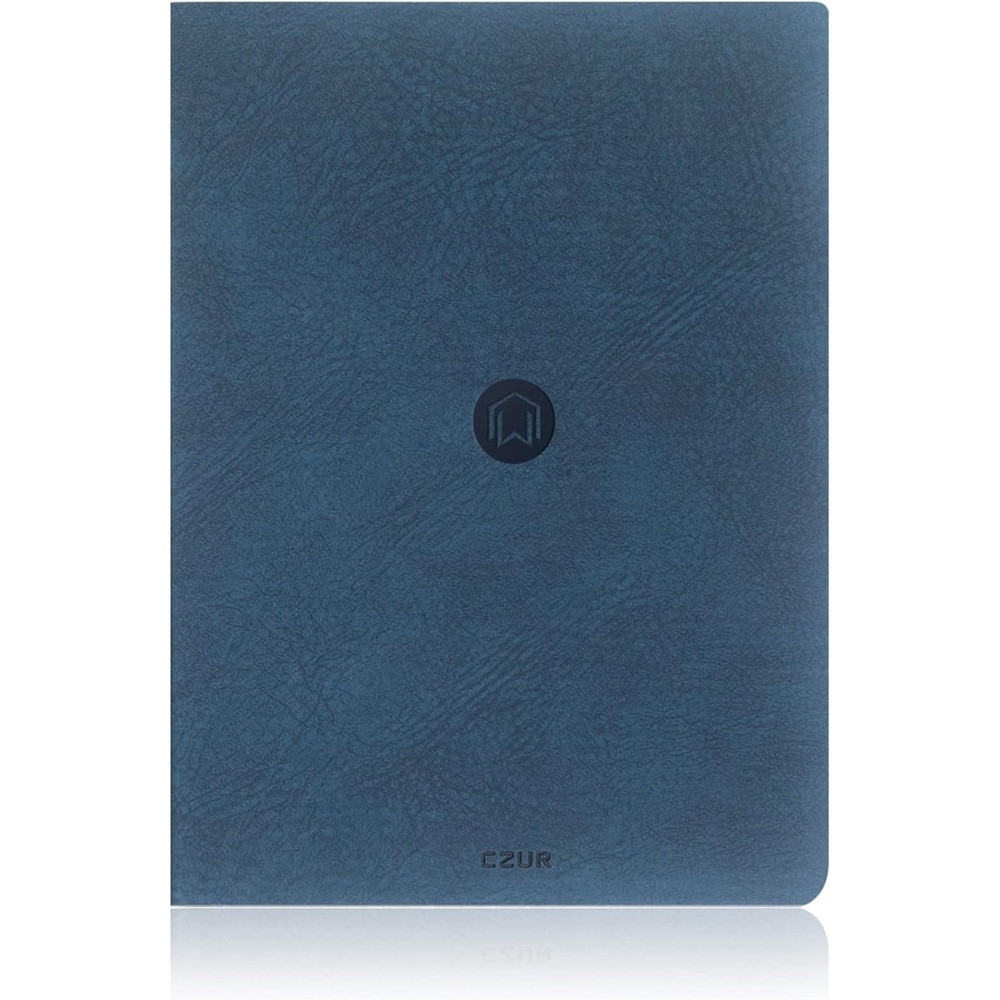 image:imageCZUR Lined Journal Notebooks PU Leather Peach Velvet Soft Cover 192 Pages Medium 56 x 83 Exquisite Notebook for WorkTravelCollege Blue