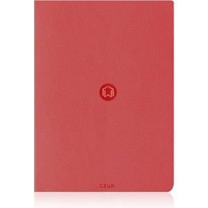 image:imageCZUR Lined Journal Notebooks PU Leather Peach Velvet Soft Cover 192 Pages Medium 56 x 83 Exquisite Notebook for WorkTravelCollege  Red