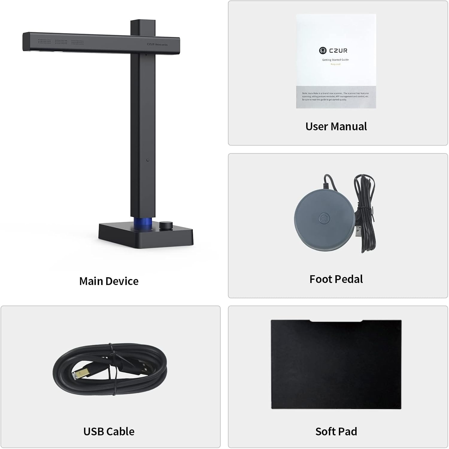 image:imageCZUR Shine800 Pro Portable Document Scanner 8MP Document Camera OCR MultiLanguage Recognition USB Doc Camera for Live Demo Web Conferencing Remote Teaching for Mac OSampWindows